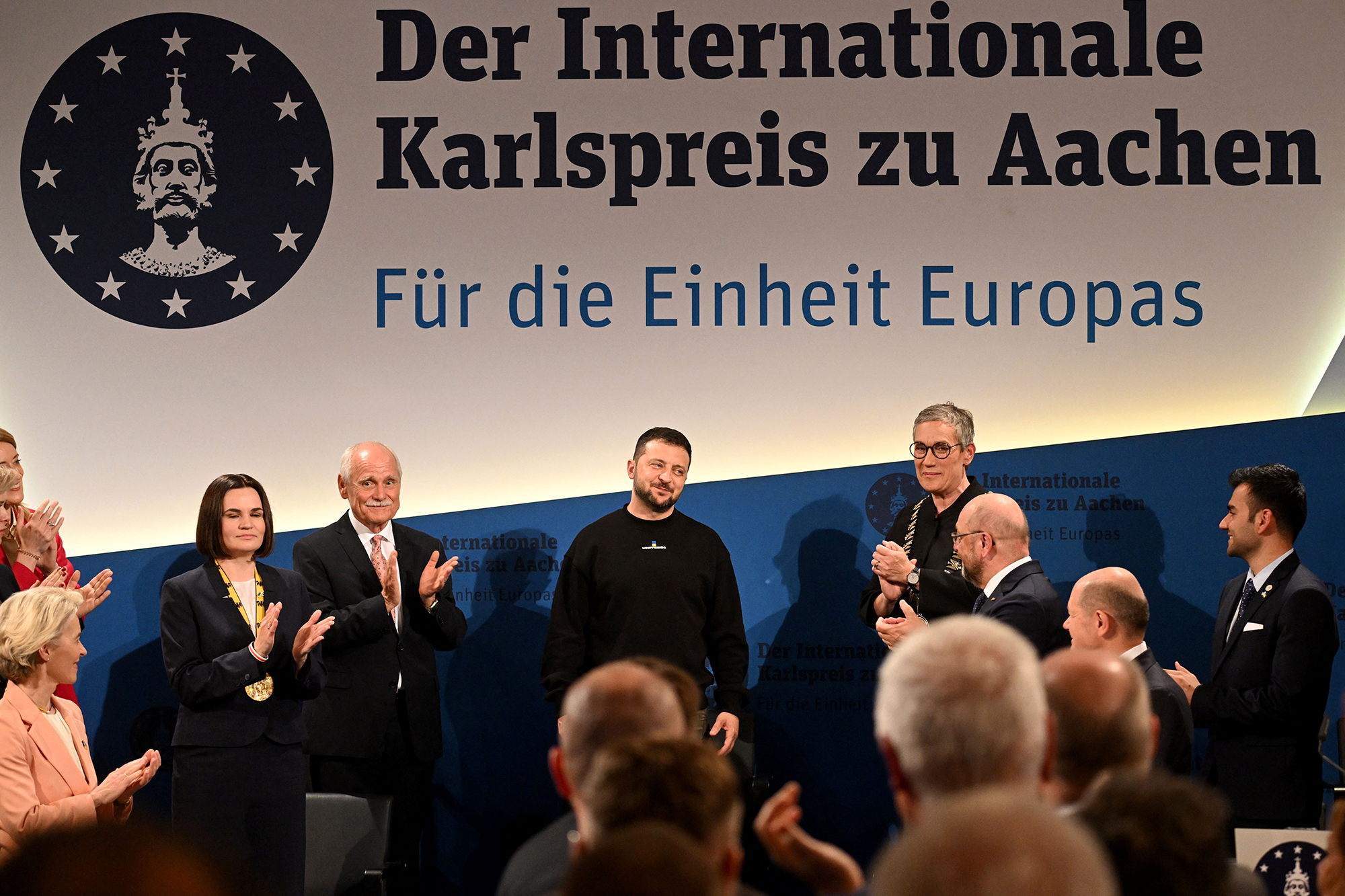 Karlspreisverleihung 2023 in Aachen (Bild: Ina Fassbender/AFP)