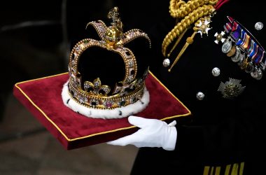 Krönung von Charles III.: die Edwardskrone (Bild: Kirsty Wigglesworth/Pool/AFP)