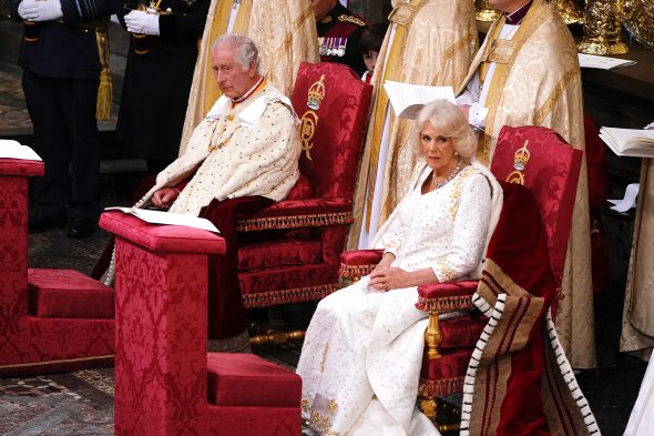 Krönung von Charles III.: König Charles III. und seine Gemahlin Camilla (Bild: Yui Mok/Pool/AFP)