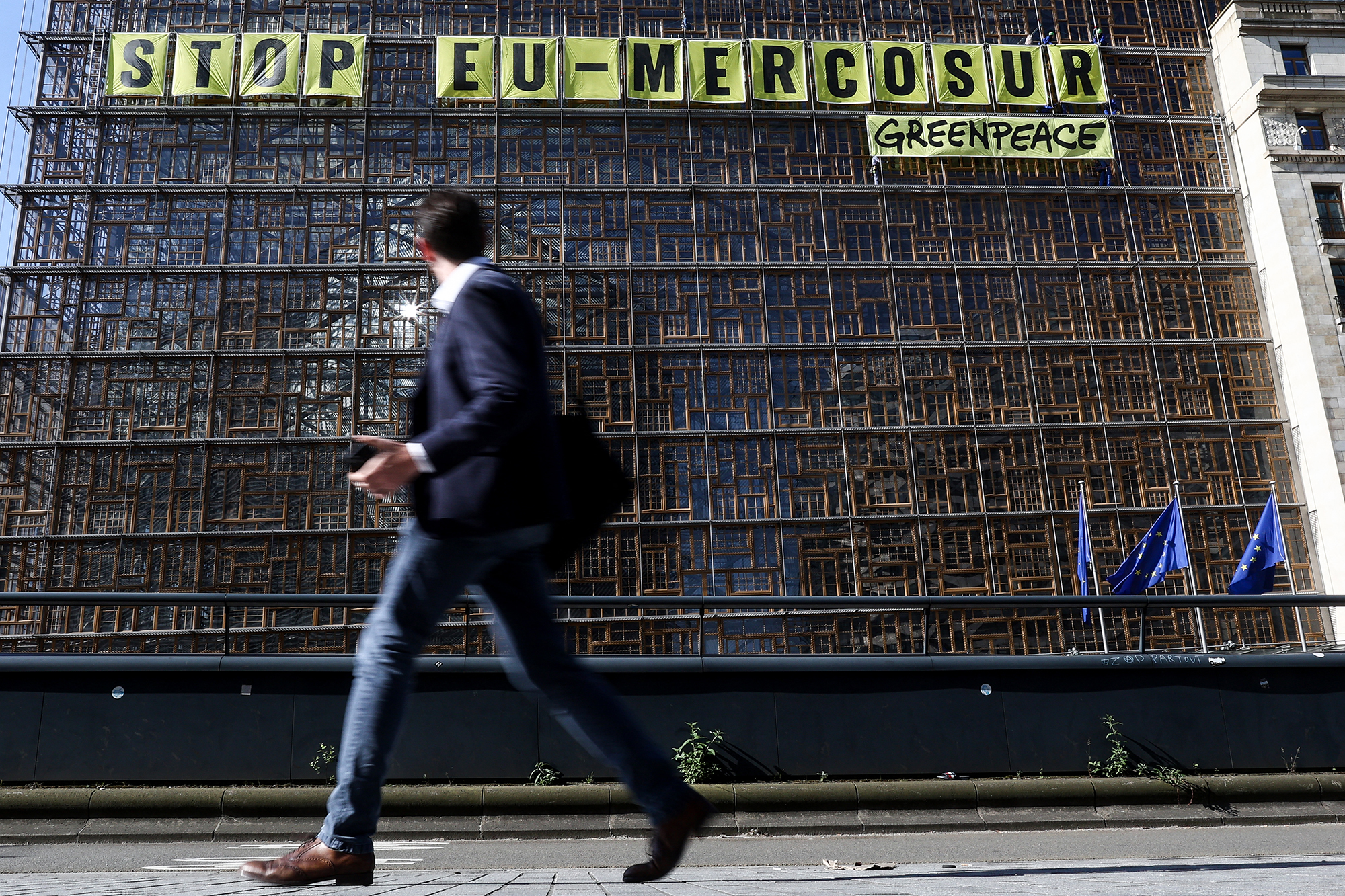 Protest gegen Mercosur-Handelsabkommen in Brüssel (Bild: Kenzo Tribouillard/AFP)