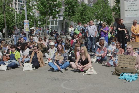 Stiller Protest gegen Urteil im Sanda-Dia-Prozess in Antwerpen