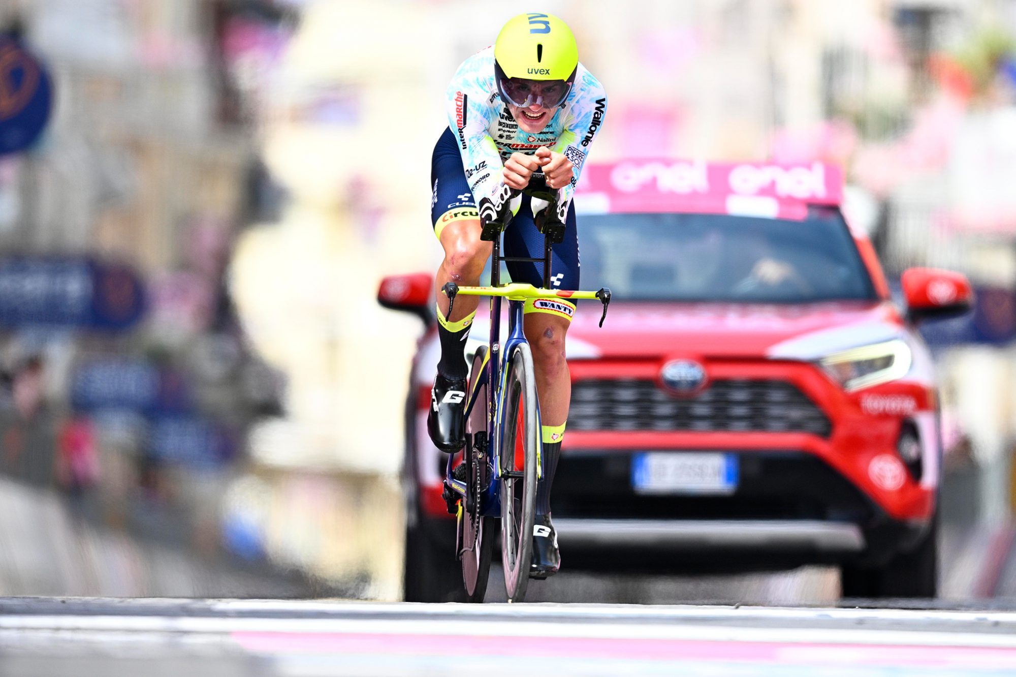 Laurenz Rex bei der ersten Etappe des Giro d'Italia (Bild: Jasper Jacobs/Belga)