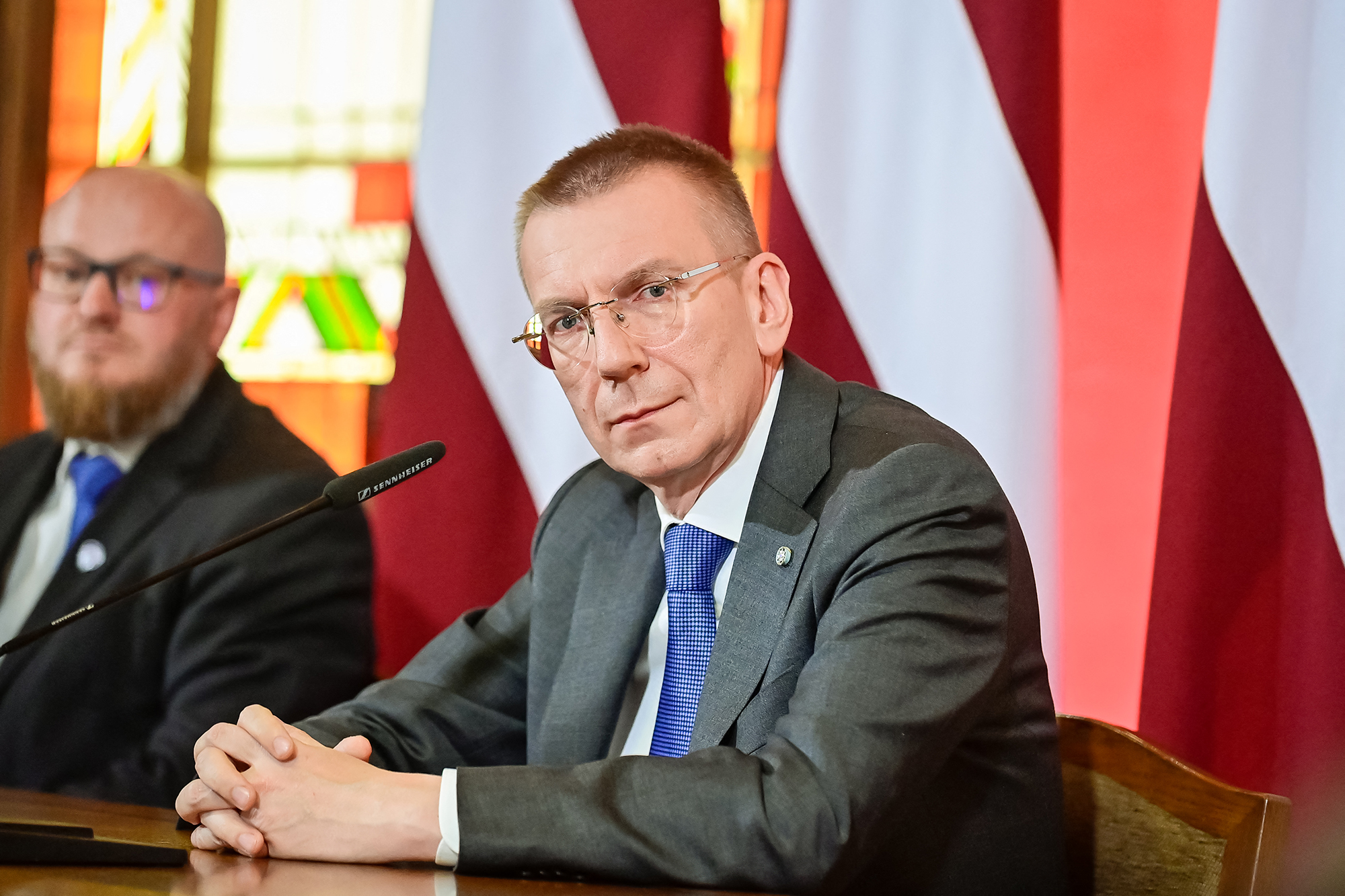 Der neue Präsident von Litauen, Edgars Rinkevics (Bild: Gints Ivuskans/AFP)