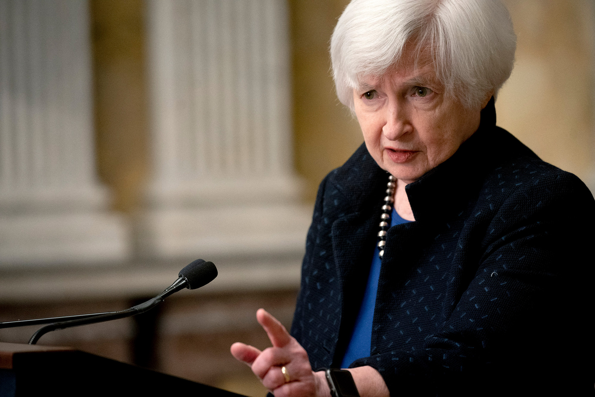 US-Finanzministerin Yellen (Bild: Stefani Reynolds/AFP)