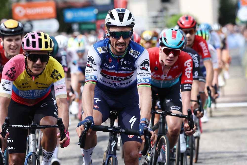 Julian Alaphilippe bei der zweiten Etappe des Critérium du Dauphiné (Bild: Anne-Christine Poujoulay/AFP)