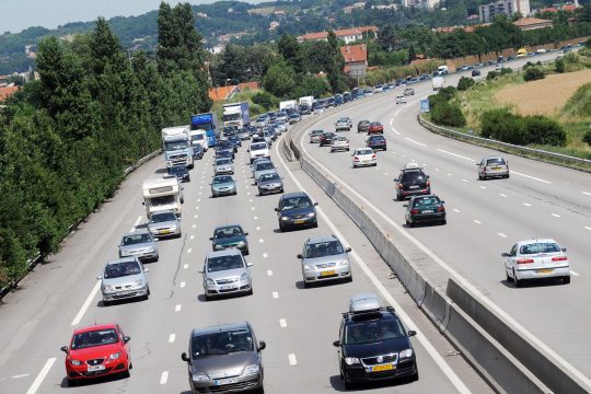 Urlaubsverkehr auf der Autobahn