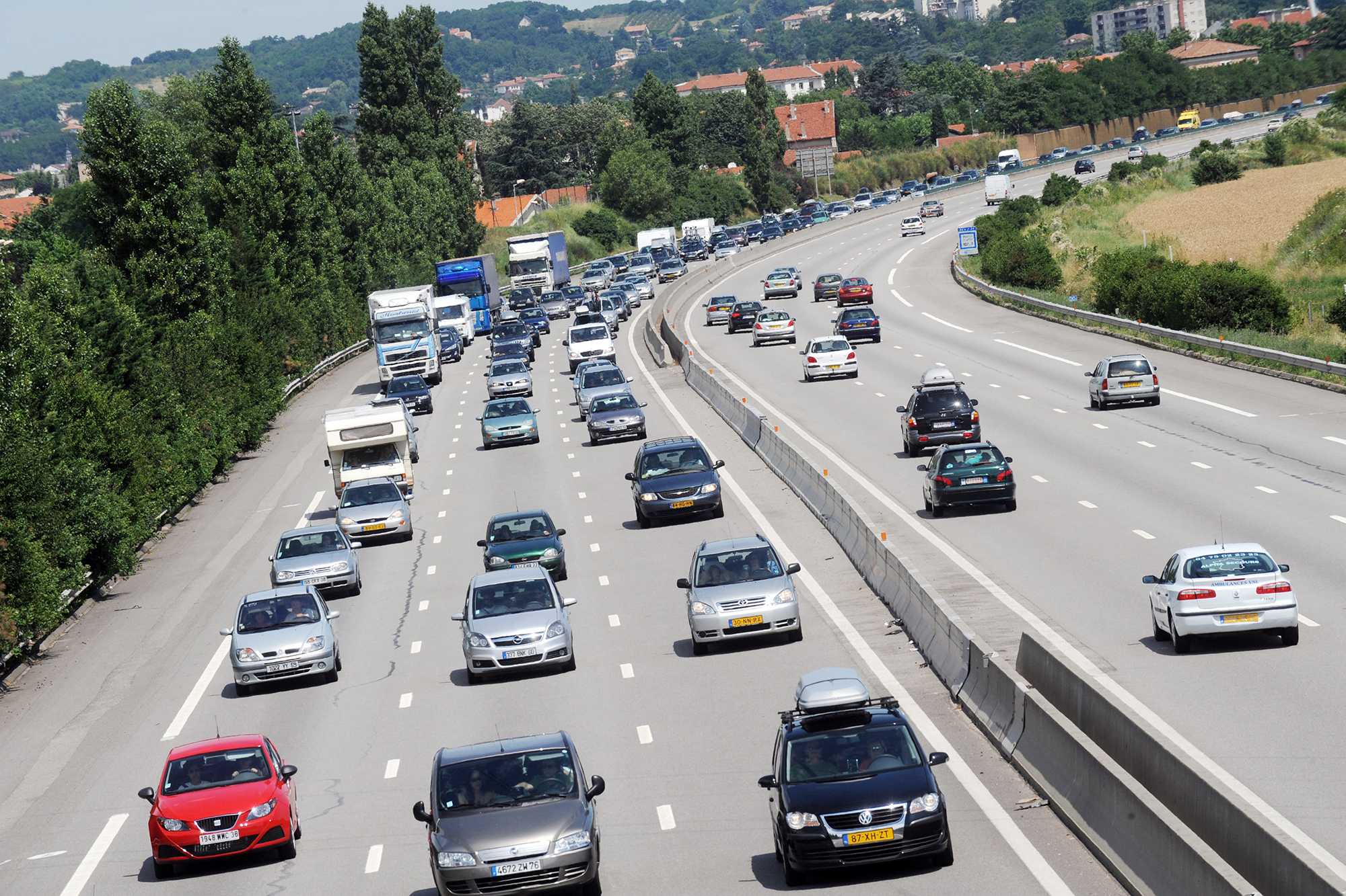 Urlaubsverkehr auf der Autobahn