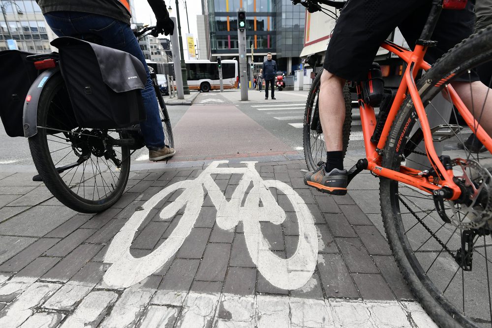 Fahrradfahrer in Brüssel