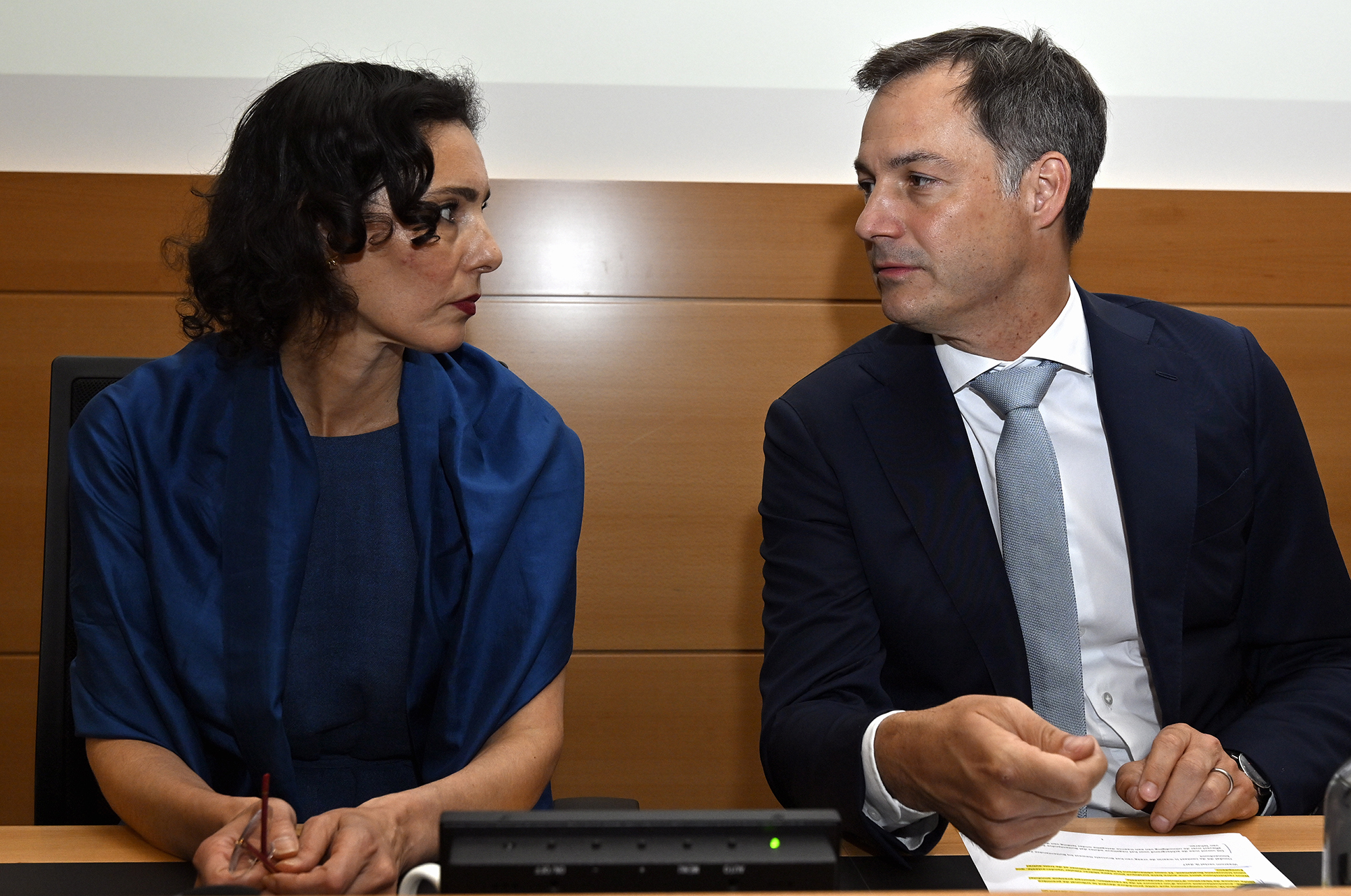 Außenministerin Hadja Lahbib und Premierminister Alexander De Croo