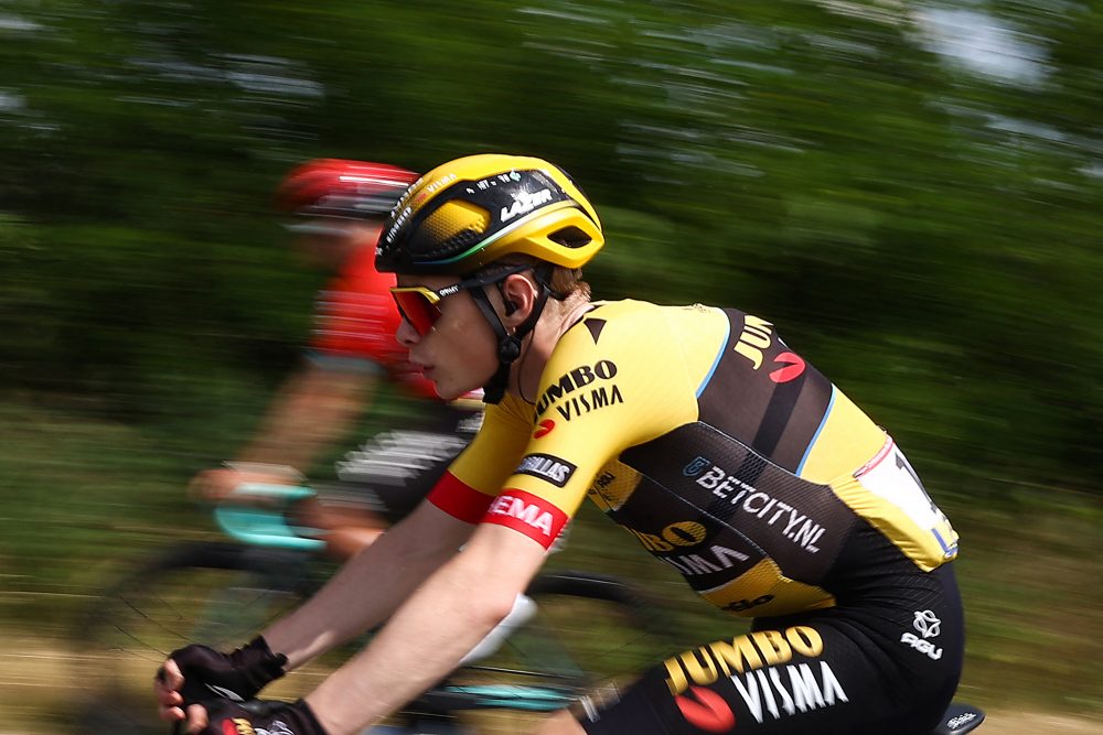 Jonas Vingegaard bei der dritten Etappe der Dauphiné-Rundfahrt (Bild: Anne-Christine Poujoulat/AFP)