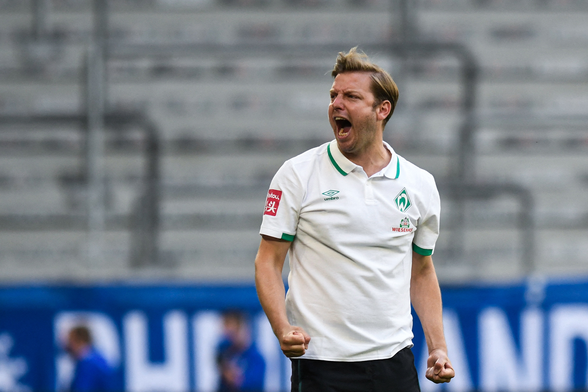 Florian Kohfeldt als Coach von Werder Bremen im Mai 2020 (Bild: Bernd Thissen/AFP)
