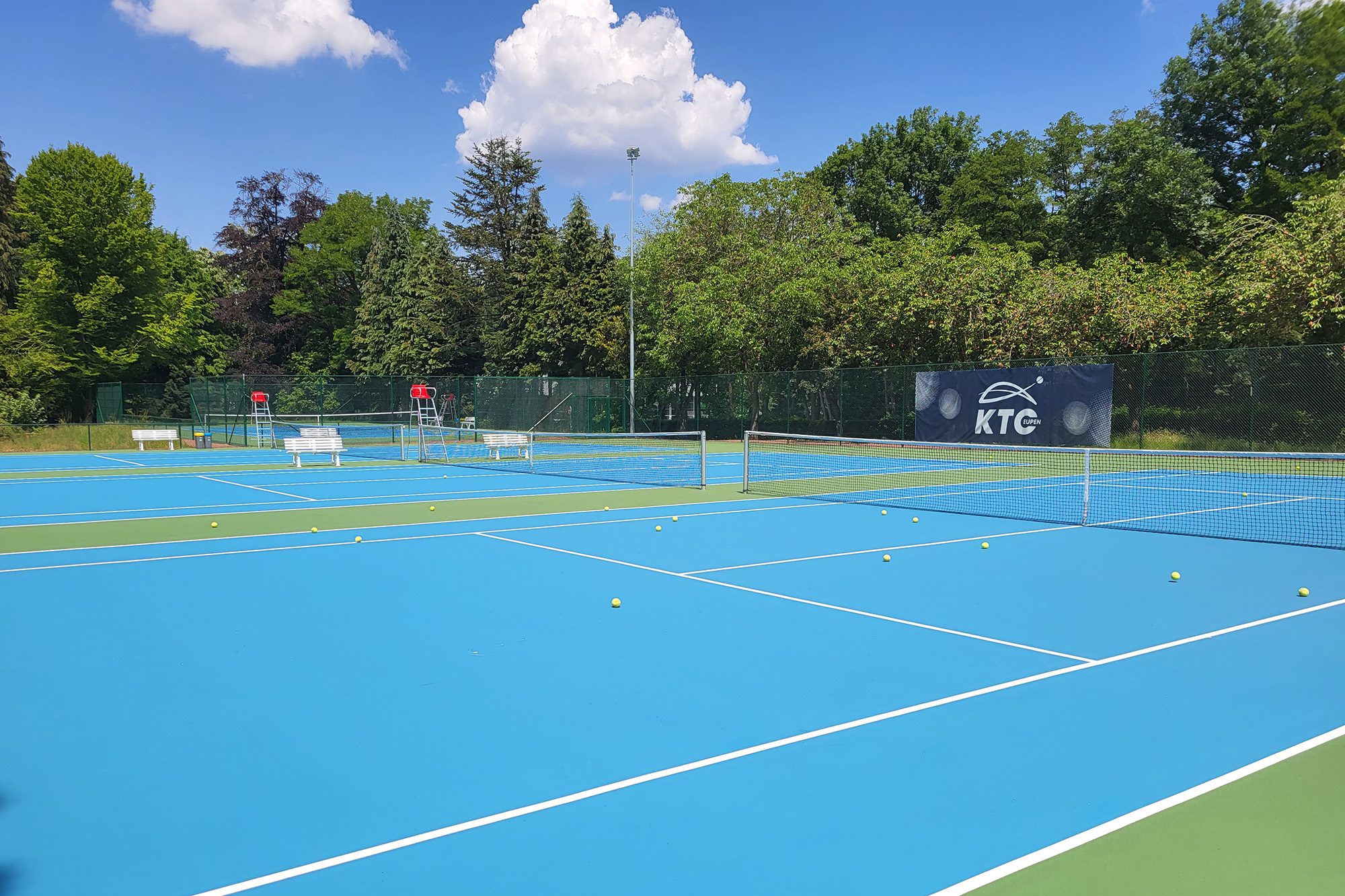 Neue Tennisplätze beim KTC Eupen (Bild: Christophe Ramjoie/BRF)