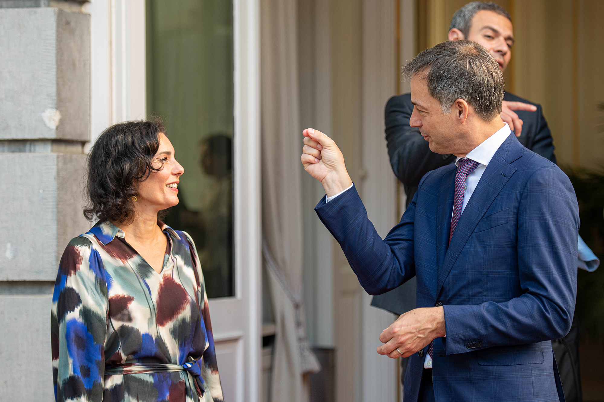 Außenministerin Hadja Lahbib und Premier Alexander De Croo in Brüssel (Bild: Jonas Roosens/Belga)