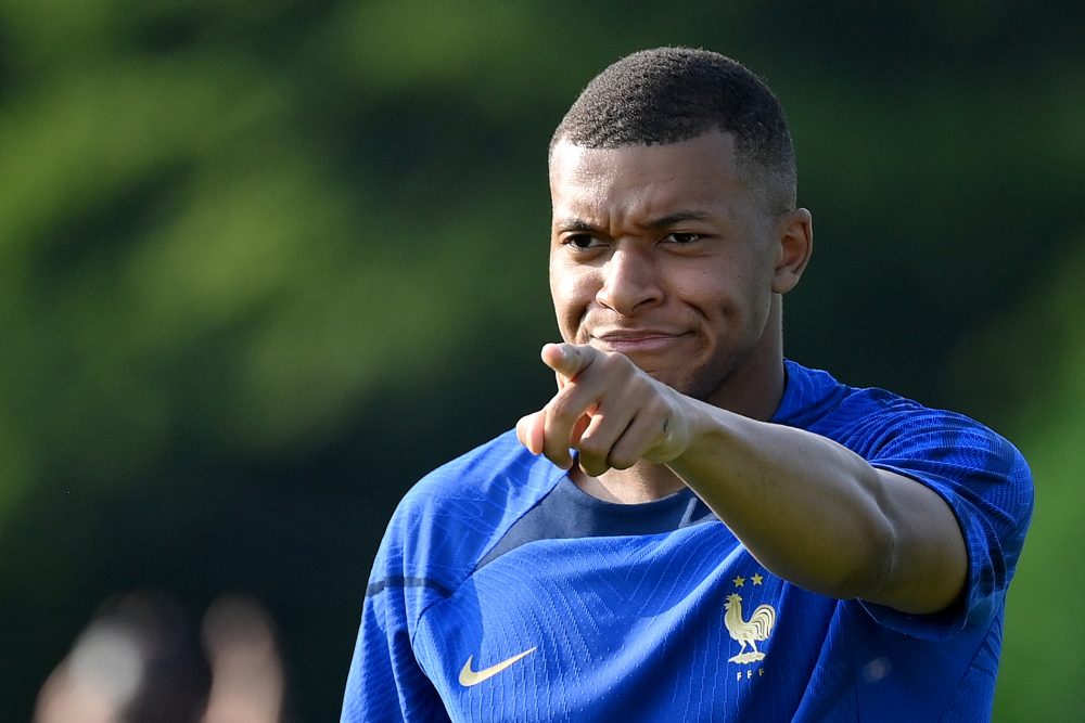 Kylian Mbappé beim Training am Montag (Bild: Franck Fife/AFP)