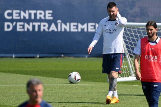 Lionel Messi beim Training am Donnerstag (Bild: Franck Fife/AFP)
