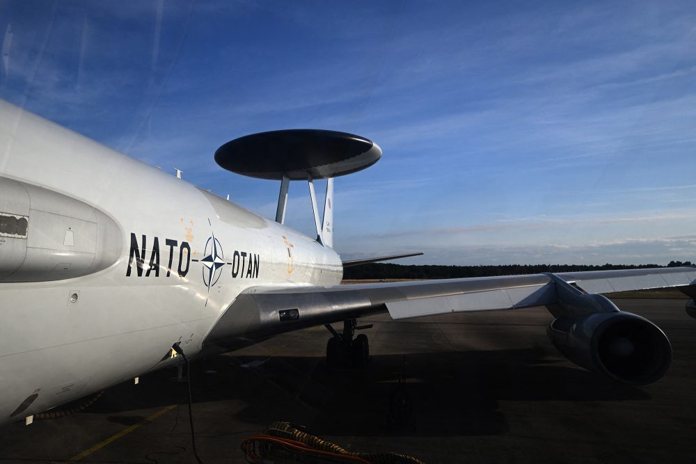 Flugzeug der Nato an der Air Base Geilenkirchen