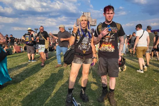 Nicole und Joël Terren aus St. Vith beim Graspop Metal Meeting (Bild: Christophe Ramjoie/BRF)
