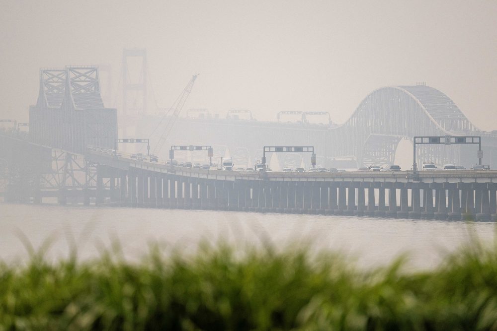 Rauch aus Kanada über Stevensville im US-Bundesstaat Maryland (Bild: Jim Watson/AFP)