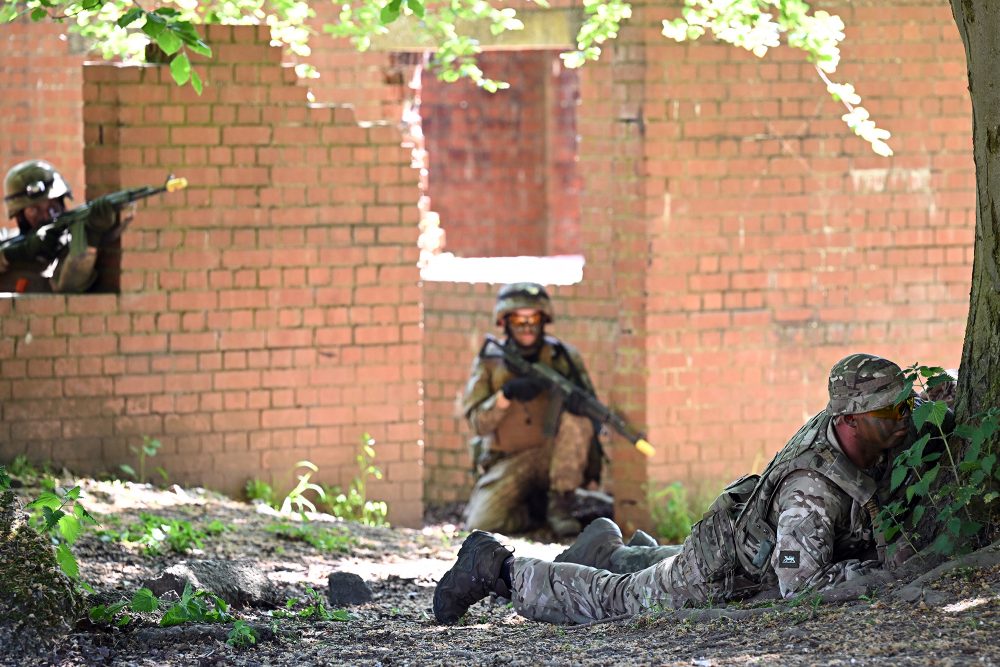 Ukrainische Soldaten beim Training