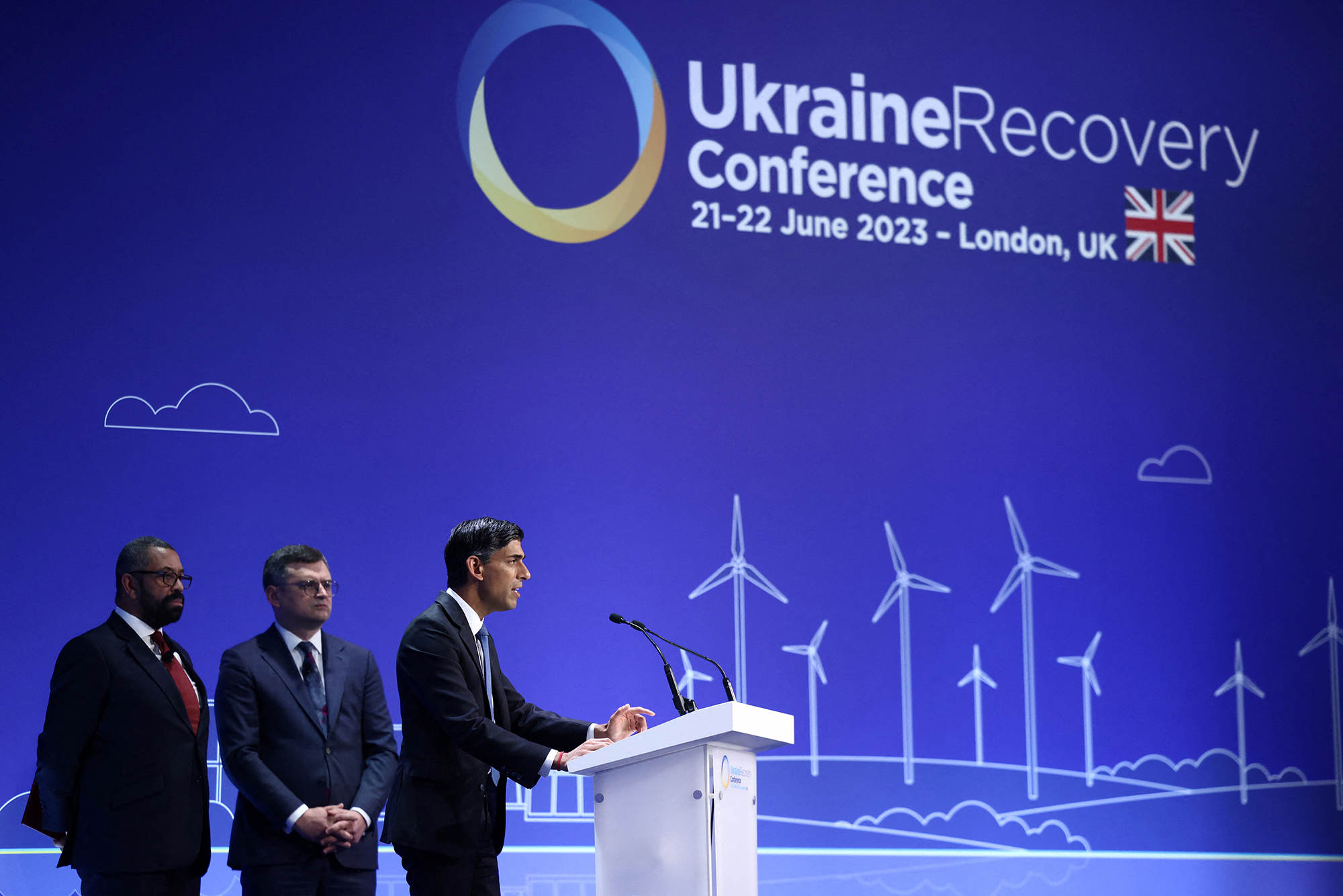 Wiederaufbaukonferenz für die Ukraine in London (Bild: Henry Nicholls/Pool/AFP)