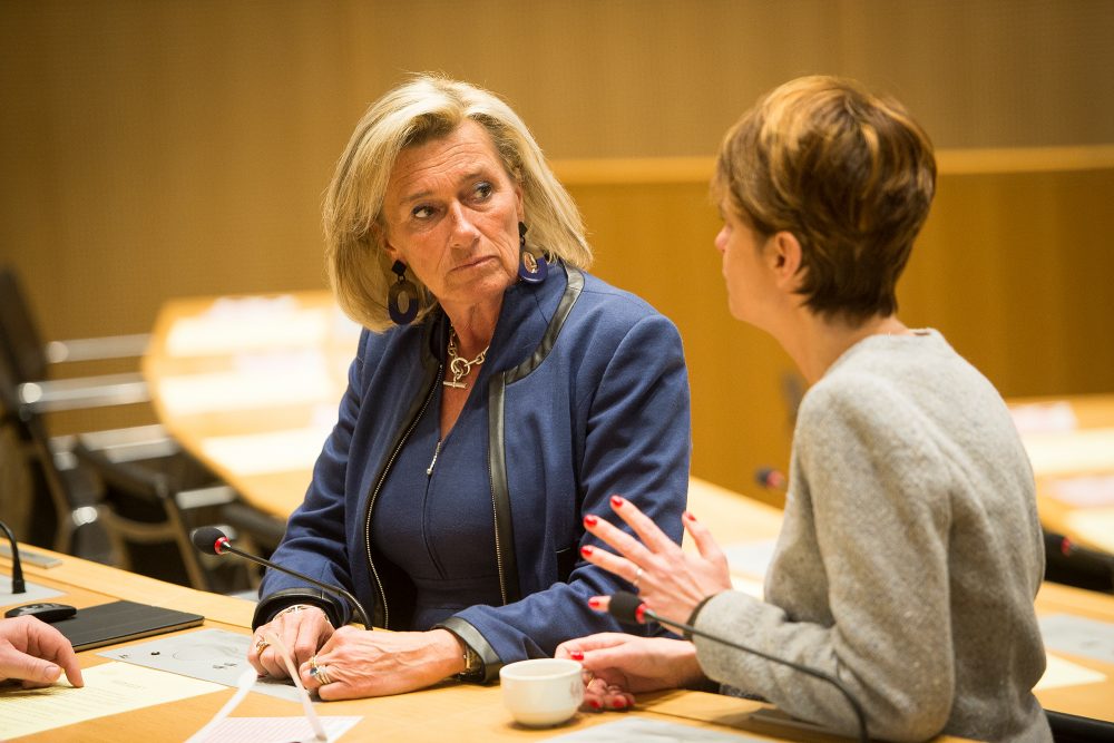 MR-Politikerin Françoise Bertieaux 2016 im Parlament in Brüssel (Bild: Laurie Dieffembacq/Belga)