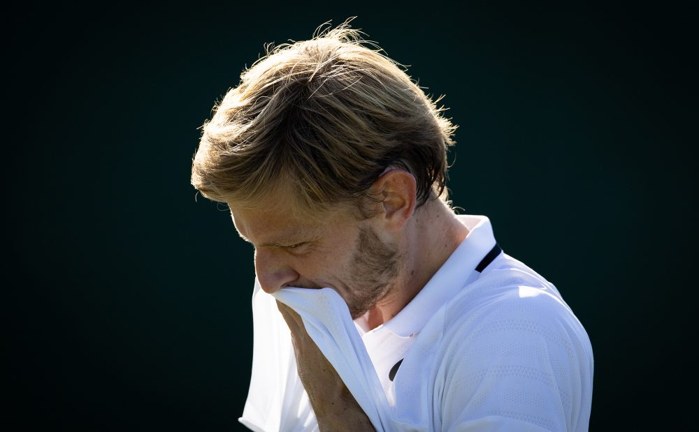 David Goffin während der Begegnung gegen den Russen Andrey Rublev