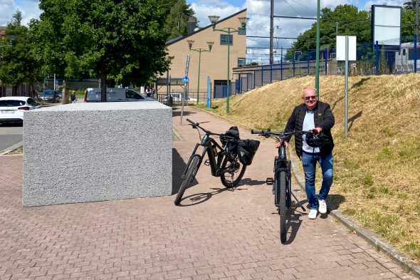 Fahrrad-Boxen am Eupener Bahnhof (Bild: Simonne Doepgen/BRF)