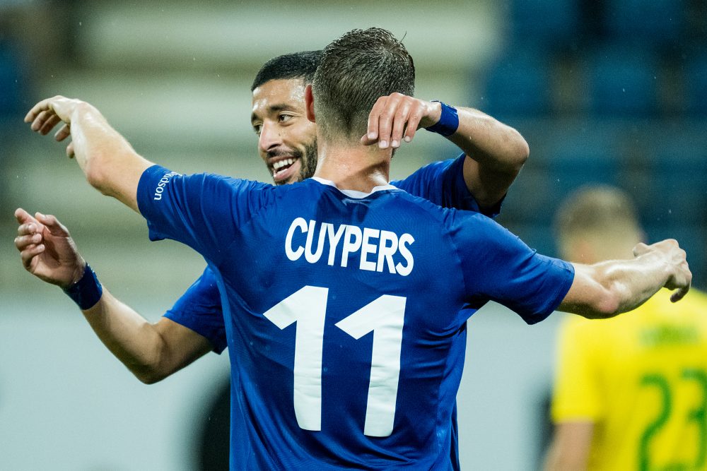 Tarik Tissoudali und Hugo Cuypers gewinnen mit Gent das Hinspiel (Bild: Jasper Jacobs/Belga)