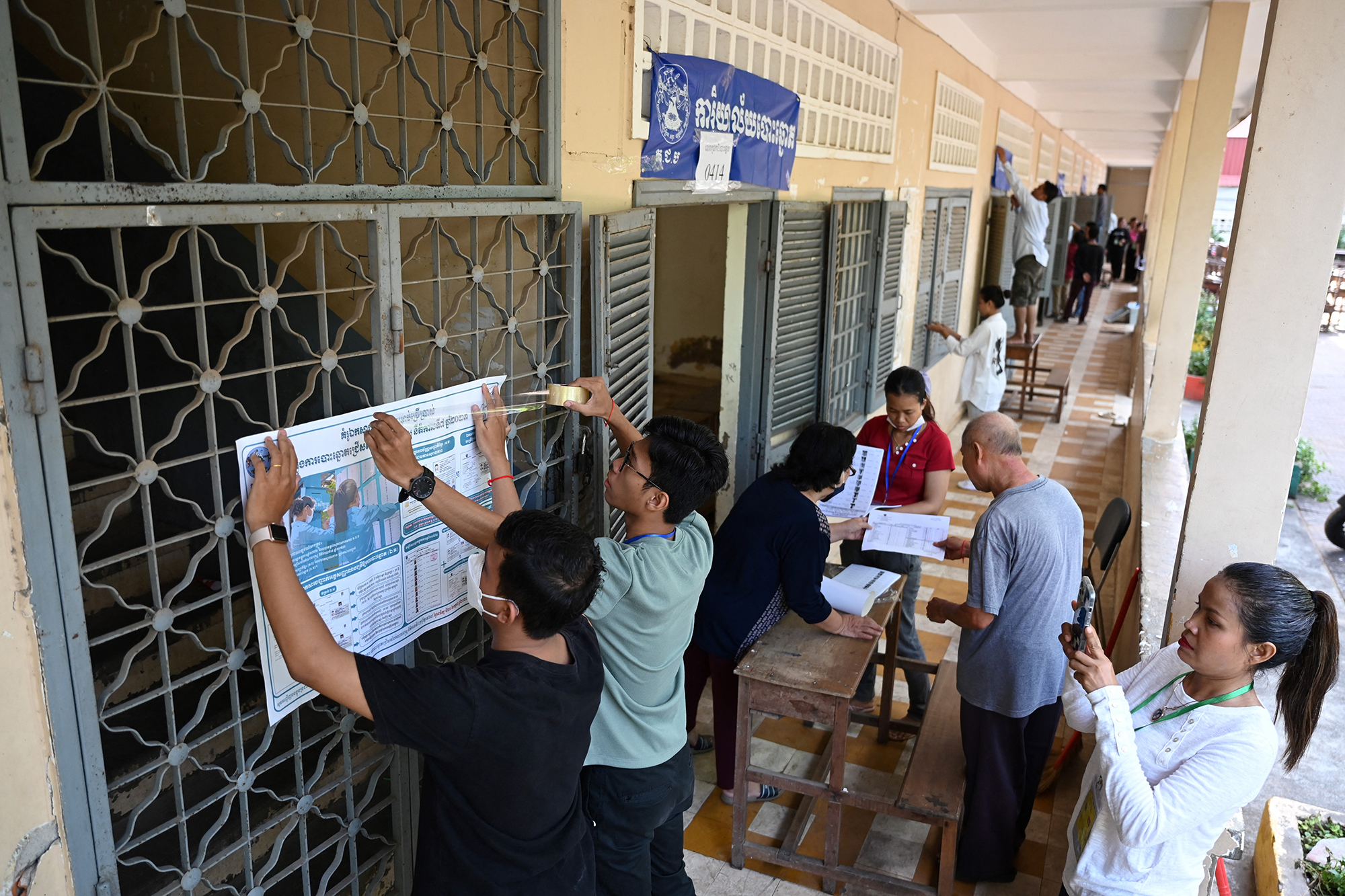 Wahlbüro in Phnom Penh (Bild: Tang Chin Sothy/AFP)