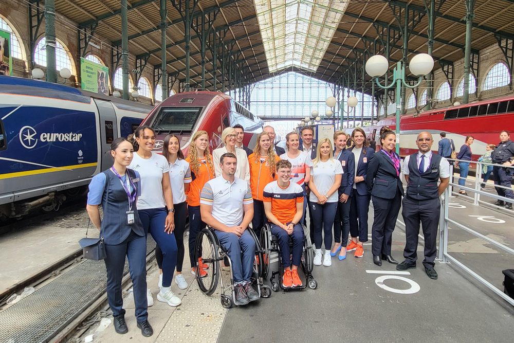 Partnerschaft zwischen Team Belgium und dem Eurostar (Bild: Christophe Ramjoie/BRF)