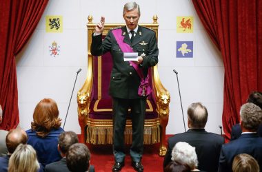 Kronprinz Philippe von Belgien wird zum neuen König der Belgier - bei der Vereidigung im Plenarsaal des Föderalparlaments in Brüssel am 21. Juli 2013 (Archivbild: Bruno Fahy/Belga)