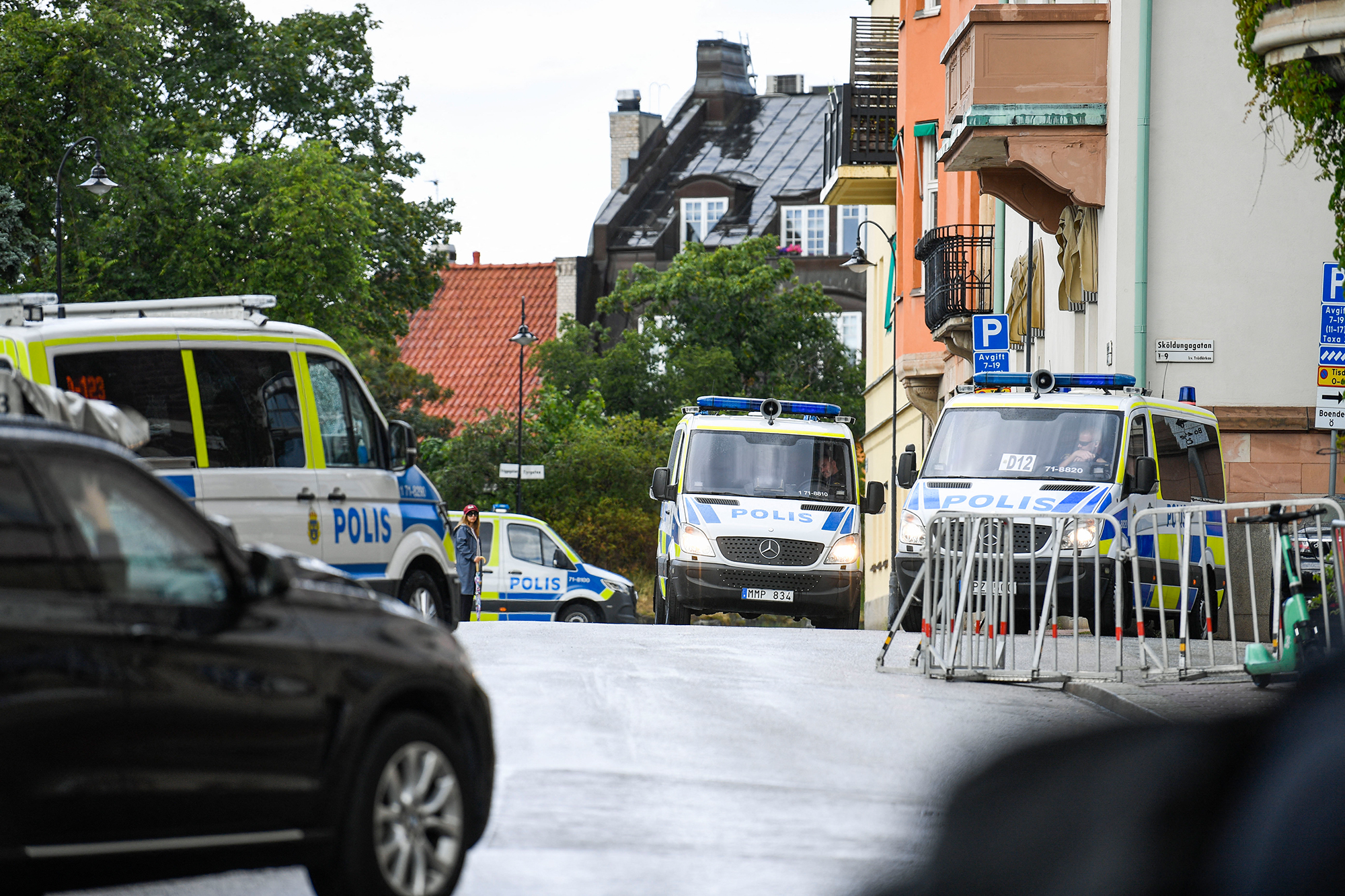 Polizei in Stockholm am Donnerstag (Bild: Caisa Rasmussen/AFP)