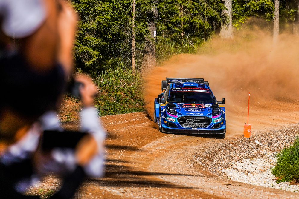 Ott Tänak/Martin Järveoja beim Shakedown der Rallye Estland am Donnerstagmorgen (Bild: M-Sport)