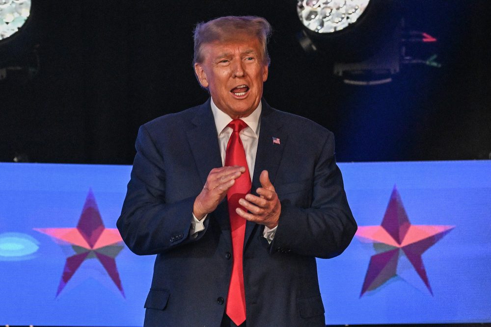 Donald Trump bei einer Konferenz in in West Palm Beach, Florida, am 15. Juli (Bild: Giorgio Viera/AFP)
