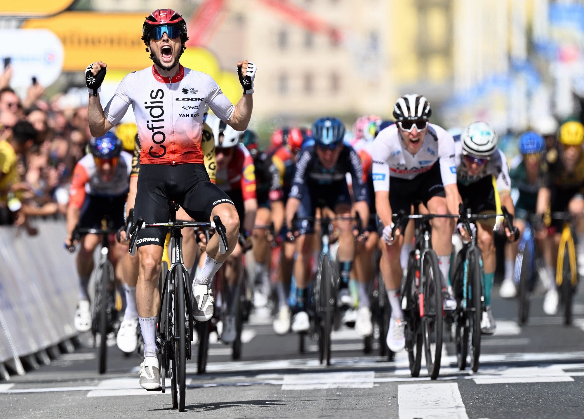 Victor Lafay gewinnt die zweite Etappe der Tour de France 2023 (Bild: Jasper Jacobs/Belga)