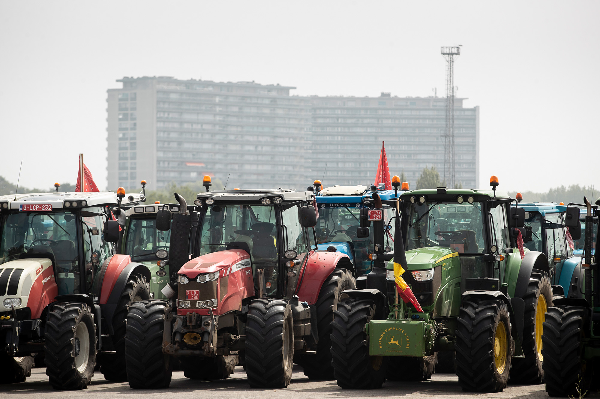 Protest der Landwirte in Antwerpen (Bild: Kristof Van Accom/Belga)