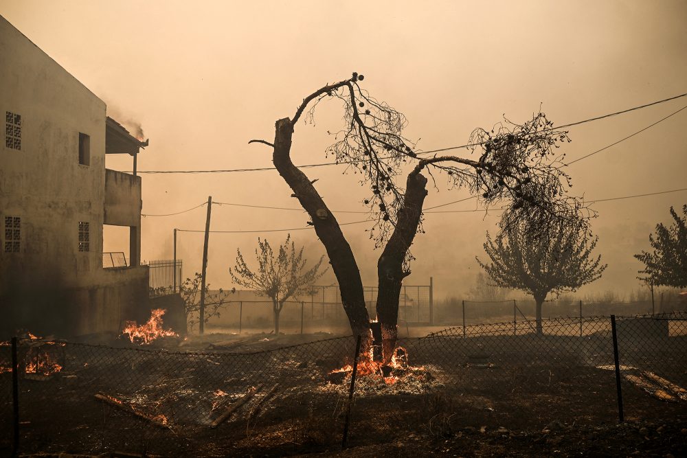 Archanes im Norden von Athen am Mittwoch (Bild: Angelos Tzortzinis/AFP)