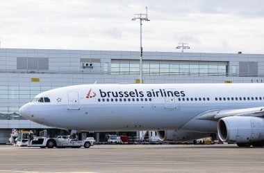 Brussels-Airlines-Flugzeug am Brüsseler Flughafen in Zaventem