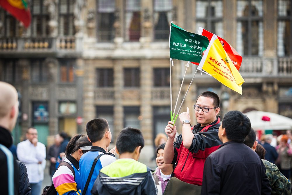 Eine Gruppe von Touristen aus China in Brüssel (Bild: Siska Gremmelprez/Belga)