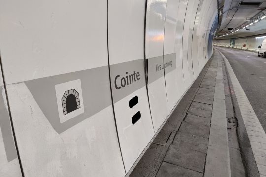 Arbeiten im Tunnel von Cointe in Lüttich am 22. August (Bild: Merlin Brohez/Belga)