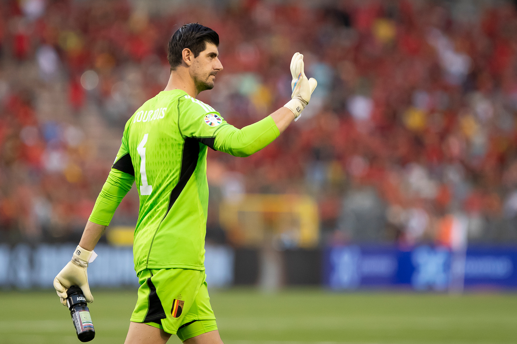 Thibaut Courtois beim Spiel der Roten Teufel gegen Österreich (Bild: Kristof Van Accom/Belga)