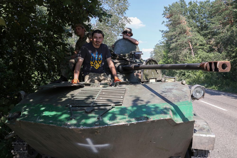 Ukrainische Soldaten in der Region Donetzk am Donnerstag (Bild: Anatolii Stepanov/AFP)