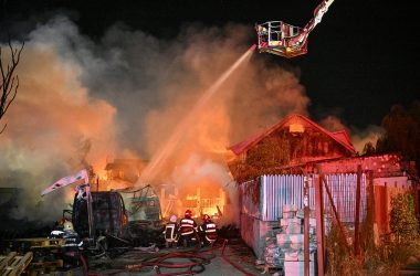 LPG-Explosion an Tankstelle in Bukarest (Bild: Daniel Mihailescu/AFP)