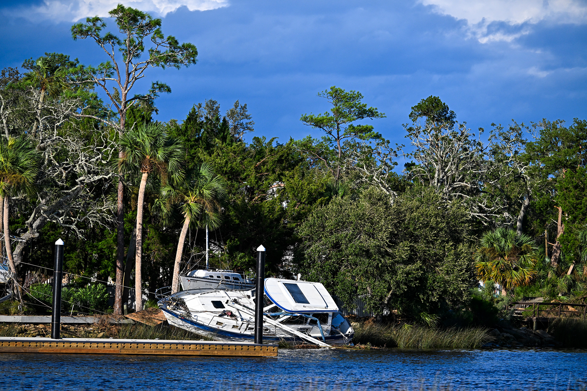 Florida nach dem Hurrikan Idalia (Bild: Chandan Khanna/AFP)