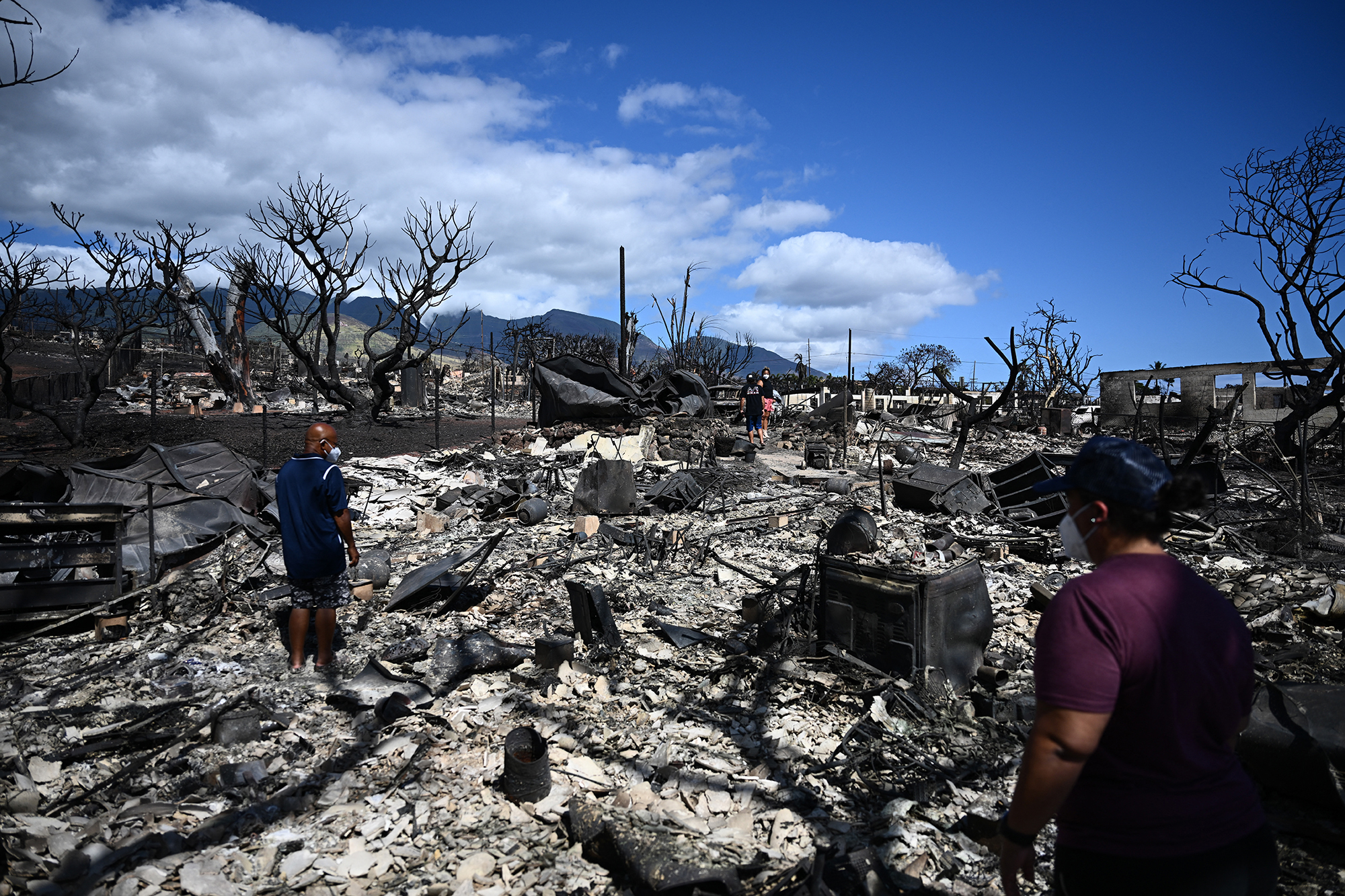 Die Waldbrände haben das Zentrum von Lahaine völlig zerstört (Bild: Patrick T. Fallon/AFP)