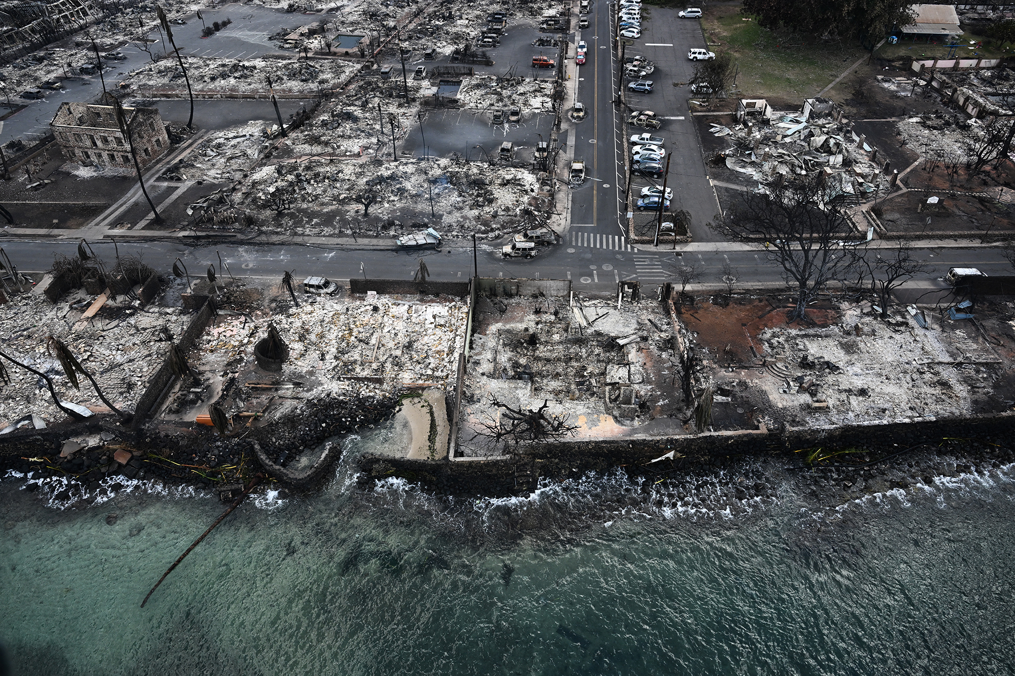 Lahaina auf der Insel Maui nach dem Brand (Bild: Patrick T. Fallon/AFP)