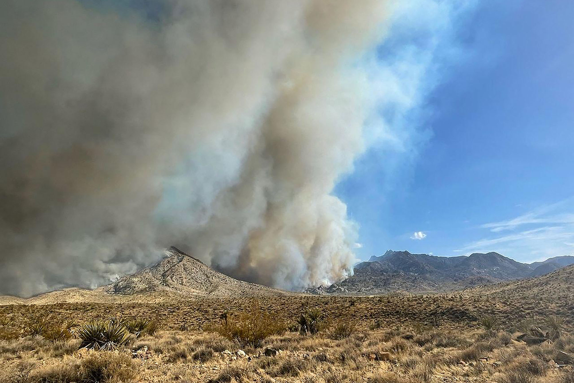 Brand in der kalifornischen Mojave-Wüste