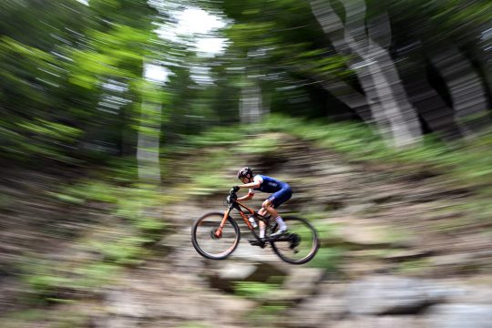 Mountainbike-Rennen der Junioren bei der WM in Glasgow