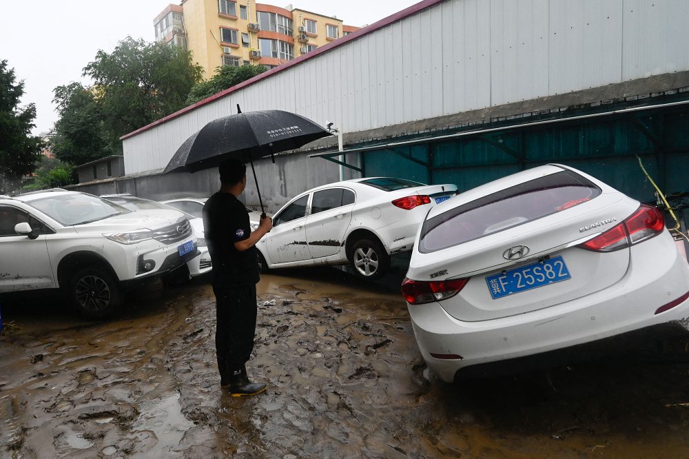 Heftige Regenfälle in Peking