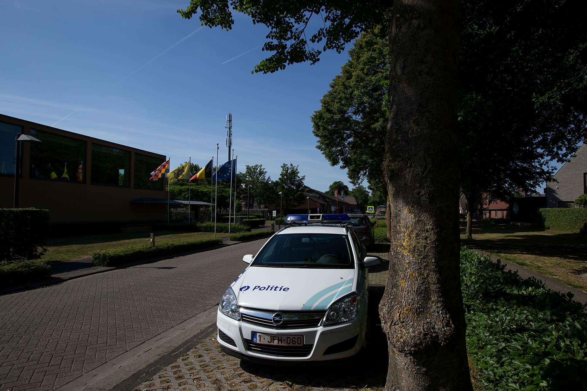 Polizeiauto in Flandern